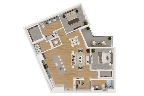 Lenox Burnet Apartments in Austin, Texas B7 Floor Plan